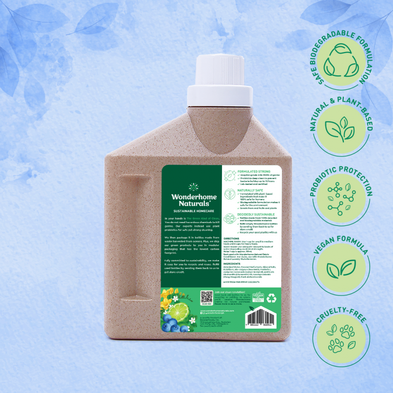 Natural Laundry Detergent Liquid - 1.5L Wildberry Seaside Botanicals - Image 5