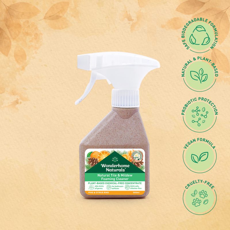 Natural Tile & Mildew Foaming Cleaner - 300ML Pine & Citrus Rind