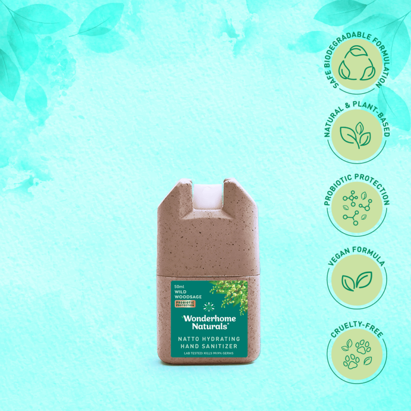Natto Hydrating Hand Sanitizer - 50ML Wild Woodsage