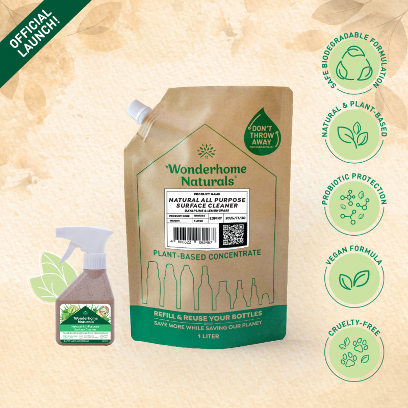 Refill Pouch Natural All Purpose Surface Cleaner Spray - 1000ml Dayap Lime & Lemongrass