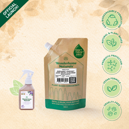 Refill Pouch Organic Desk & Gadget Cleaner - 500ml  Organic Lavender Oil