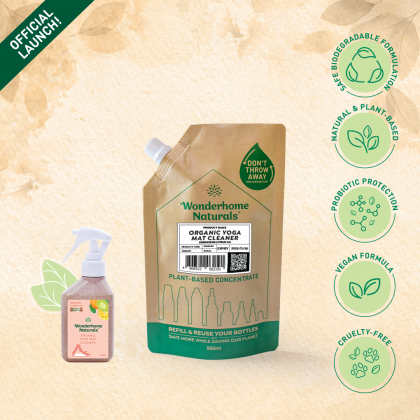 Refill Pouch Organic Yoga Mat Cleaner - 500ml Organic Citrus Oil