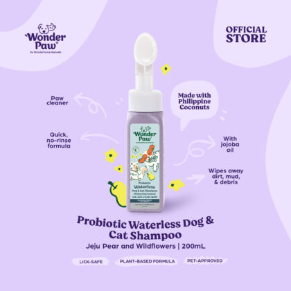 Wonderpaw Probiotic Waterless Dog & Cat Shampoo 200ML Jeju Pear and Wildflowers