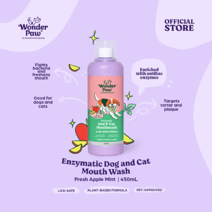 WonderPaw  Enzymatic Dog and Cat Mouth Wash Fresh Apple Mint 450ml
