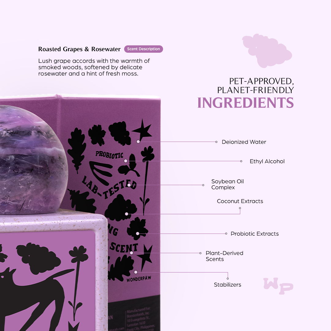 WonderPaw Pet Perfume au Naturel 100ML Roasted Grapes & Rosewater - Image 2